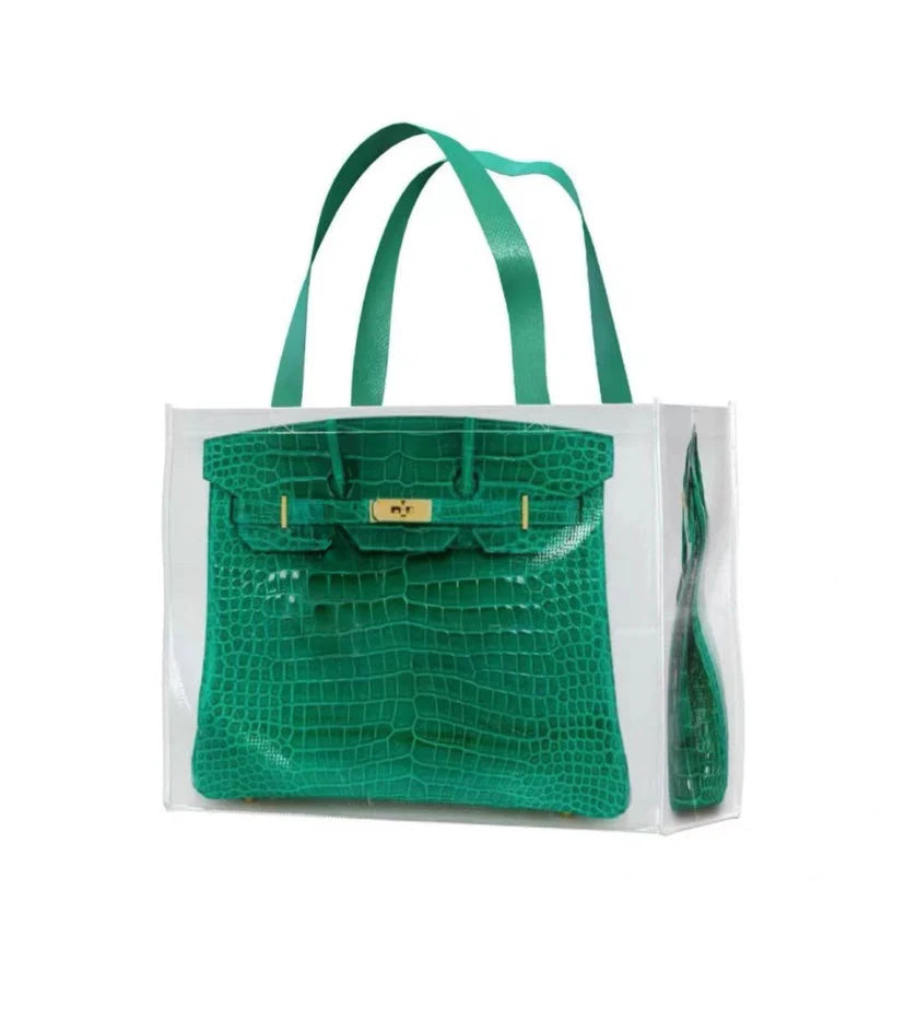 GroceryBags Creative Parody Platinum Bag Print Woven Bag Full Take Down Birkin Fitness Casual Bag